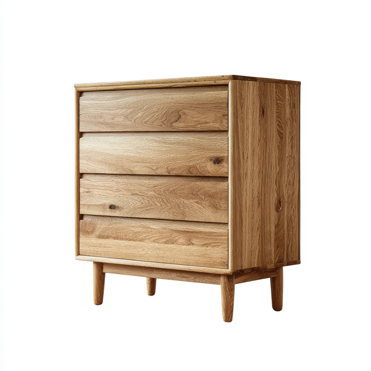 Komoda, Boxer 4 szuflady w dębie naturalnym 90 x 45 x 120 cm prostokątna