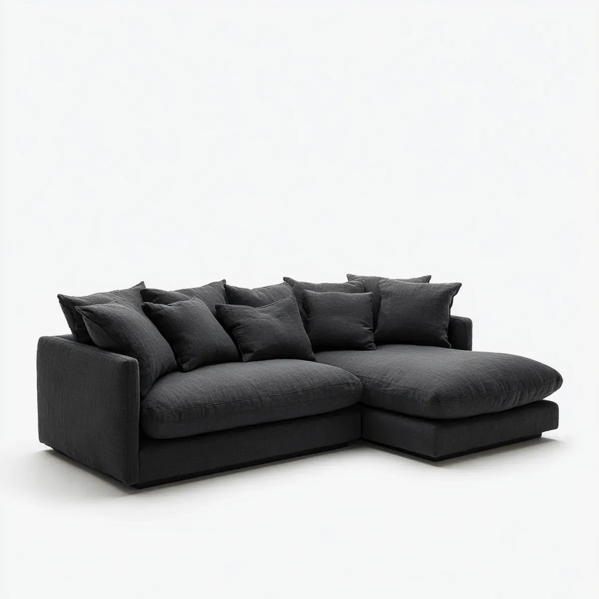Sofa, 4-osobowa narożna sofa w kształcie poliestru 280 x 170 x 85 cm